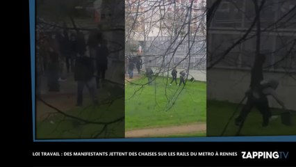 Loi Travail : Des jeunes manifestants jettent des chaises sur les rails du métro à Rennes (Vidéo)