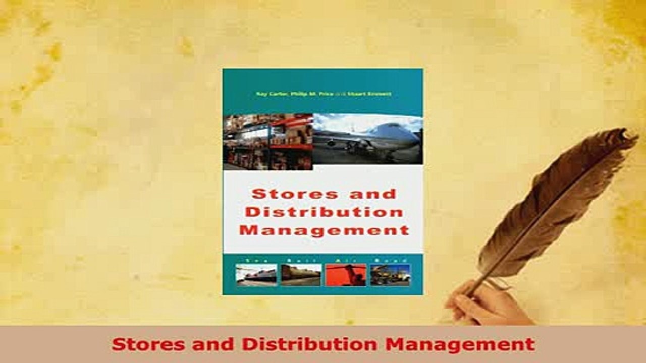 PDF  Stores and Distribution Management PDF Online
