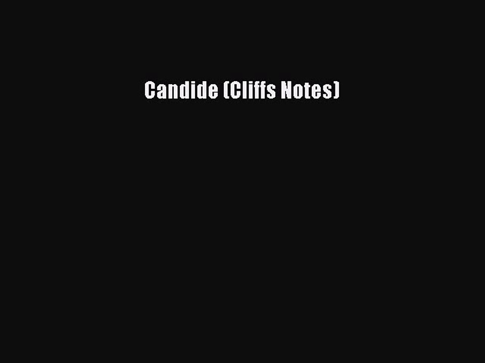 Download Candide (Cliffs Notes) Free Books