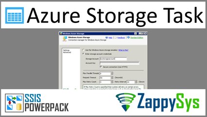 SSIS Azure Blob Storage Task - Upload, Download, Delete and Manage Blob
