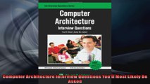 DOWNLOAD PDF  Computer Architecture Interview Questions Youll Most Likely Be Asked FULL FREE
