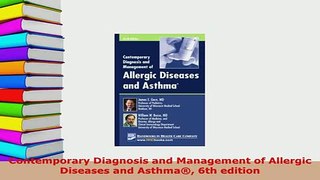 PDF  Contemporary Diagnosis and Management of Allergic Diseases and Asthma 6th edition  EBook