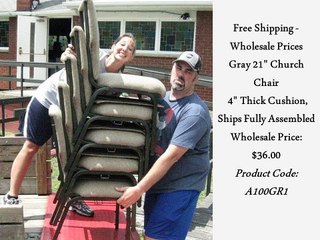 Gray 21 Inches Wide Church Chair at www.wholesale-foldingchairstables-discount.com
