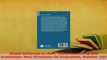 PDF  Global Advances in HIV  AIDS Monitoring and Evaluation New Directions for Evaluation Free Books