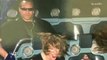 Taylor Swift's bodyguard looks bored to tears on Disneyland ride