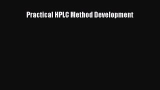 Read Practical HPLC Method Development Ebook Free