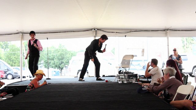 Taylor Rodriguez and Austin irby sing 'Johnny B Goode' Elvis Week 2015