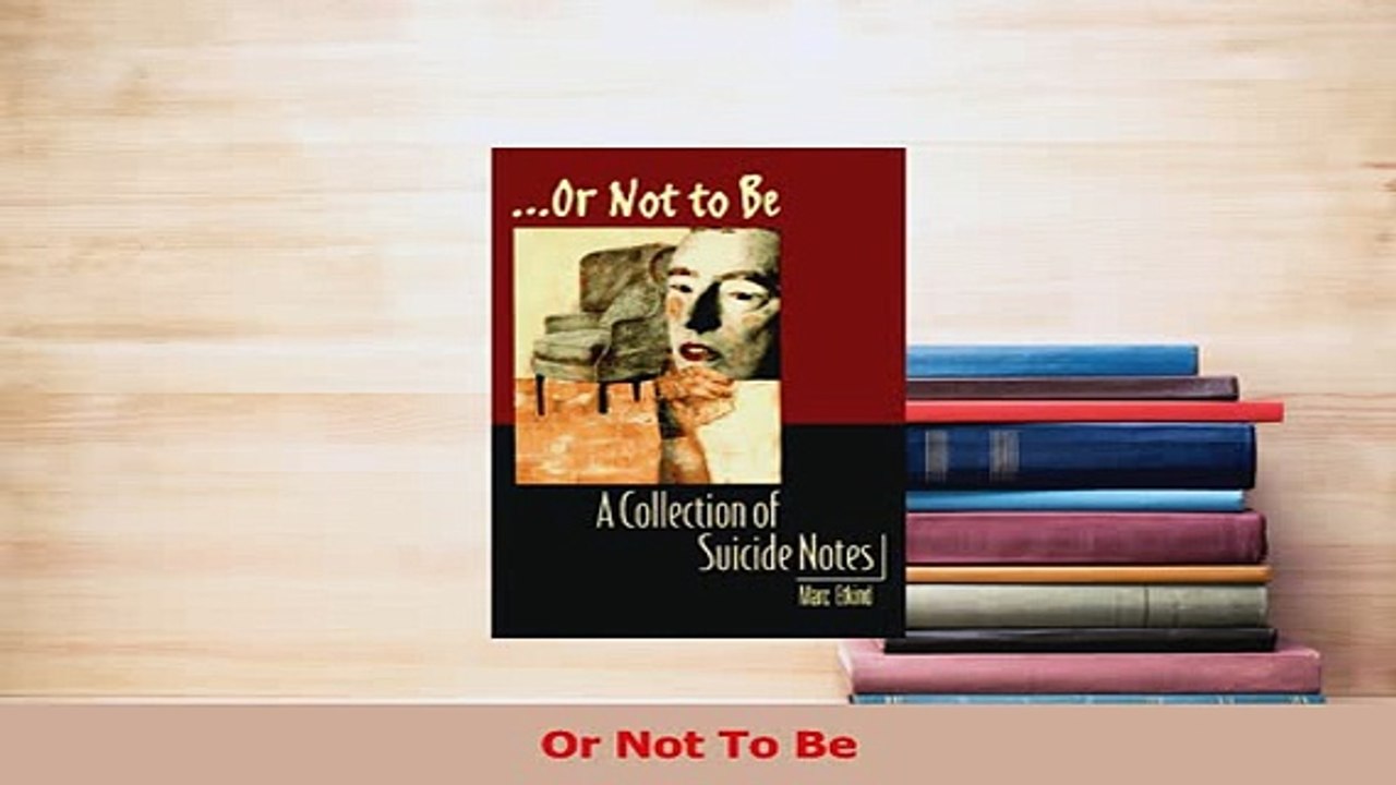 Read  Or Not To Be Ebook Free