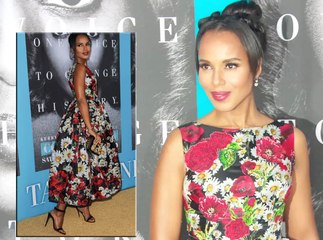 Exclu Vidéo: Kerry Washington : renversante de beauté dans sa robe fleurie Dolce & Gabbana