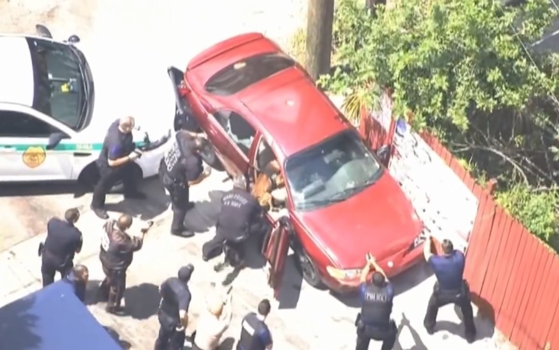 Une arrestation musclée au terme d'une course-poursuite à Miami