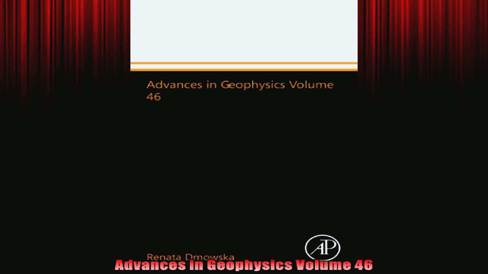 Free Download Advances In Geophysics Volume 46 Pdf Full - 