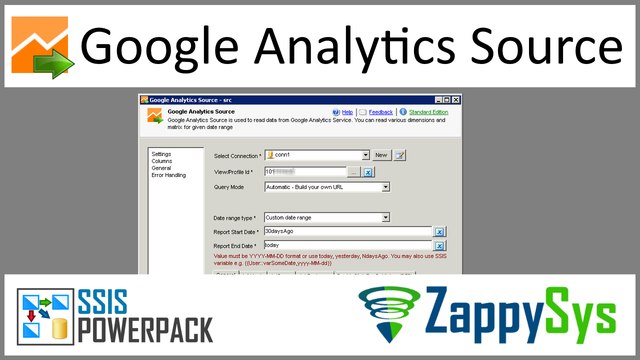 SSIS Google Analytics Source - Read data from Google Analytics Platform and load into SQL Server