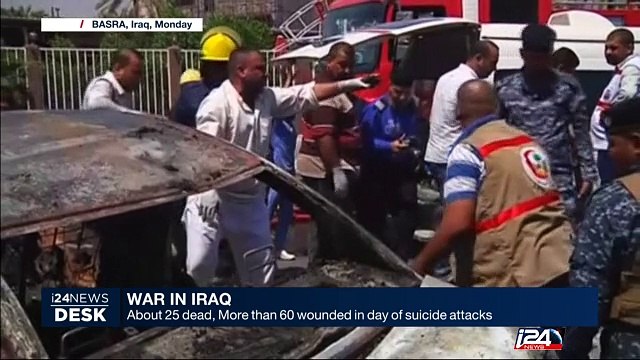 Iraq: about 25 dead, more than 60 wounded in day of suicide attacks