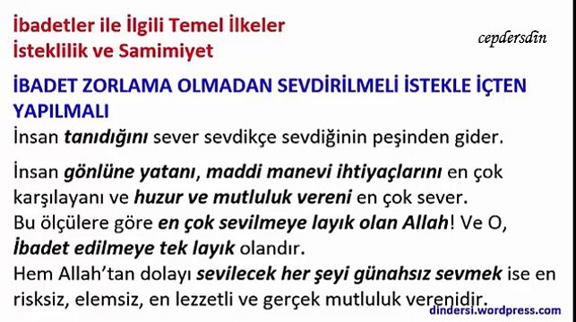 11.Sınıf 2.Ünite İbadet ilkeler faydaları - Sesli anlatım - dindersi.wordpress