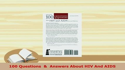 PDF  100 Questions    Answers About HIV And AIDS Free Books