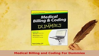 PDF  Medical Billing and Coding For Dummies Free Books