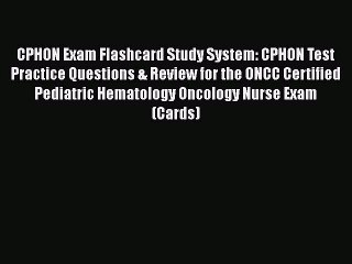 Download CPHON Exam Flashcard Study System: CPHON Test Practice Questions & Review for the