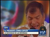 Correa explicó la necesidad de las reformas tributarias