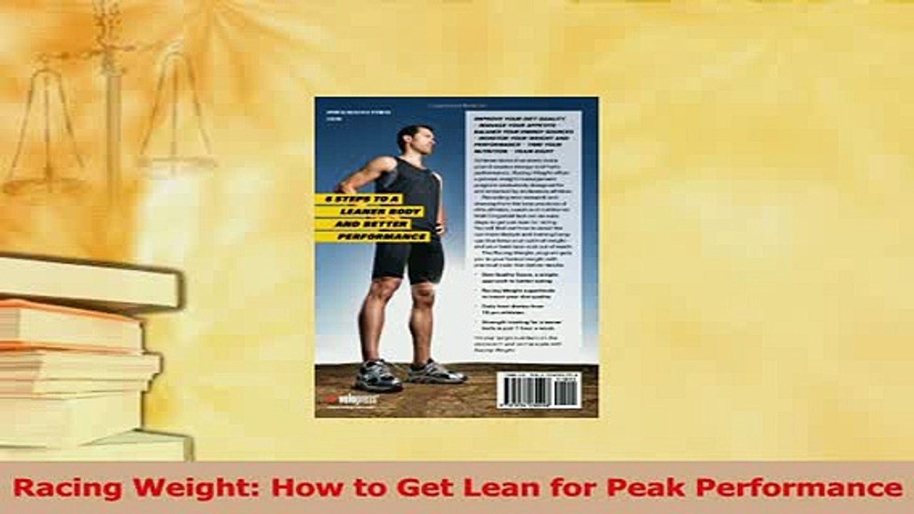 Read  Racing Weight How to Get Lean for Peak Performance Ebook Free
