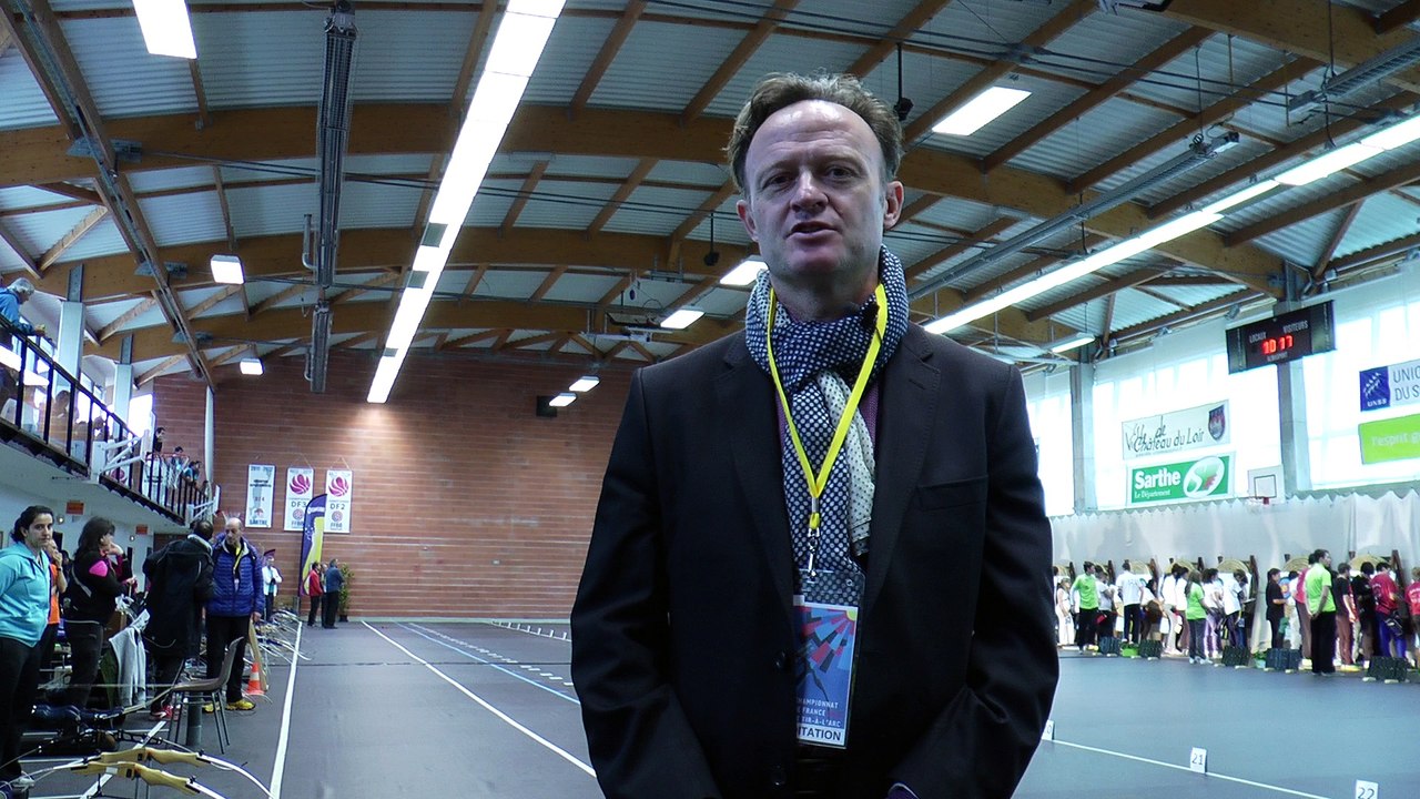 Interview Laurent Petrynka Directeur National UNSS Championnat de France Tir Arc 2016 Château du Loir Sarthe