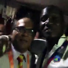 Darren Sammy and Team’s Dance in Champion Bus