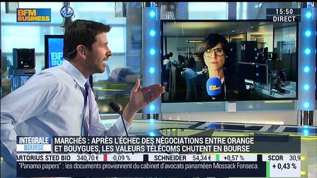 Les valeurs télécoms s'effondrent en Bourse après l'échec du mariage entre Orange et Bouygues - 04/04