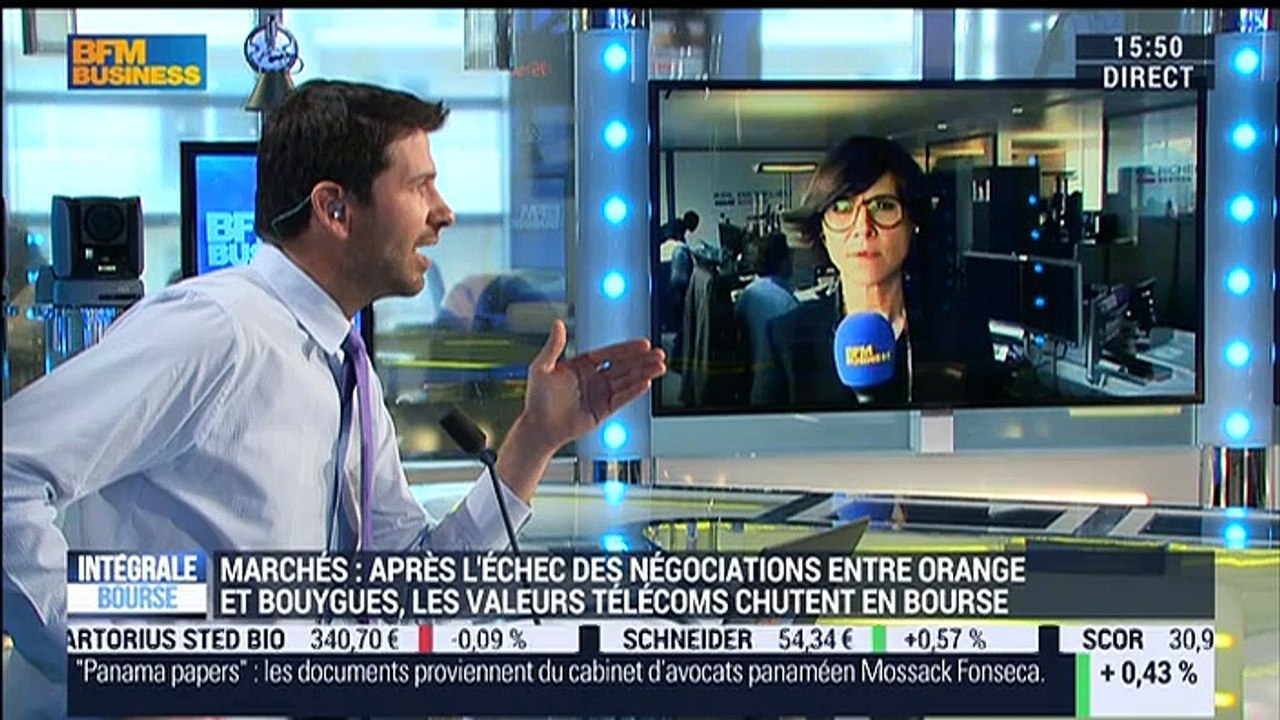 Les valeurs télécoms s'effondrent en Bourse après l'échec du mariage entre Orange et Bouygues - 04/04