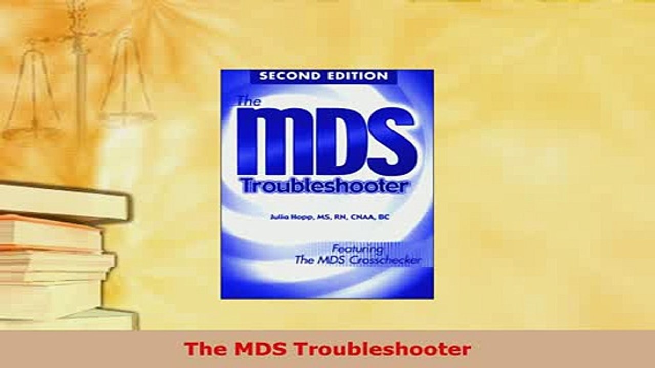 PDF  The MDS Troubleshooter  EBook
