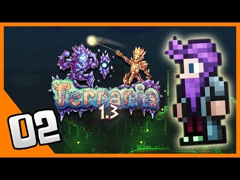 Terraria 1.3 Ep 2 - SPOOKY MONSTERS!!! (Terraria 1.3 Expert Mode)