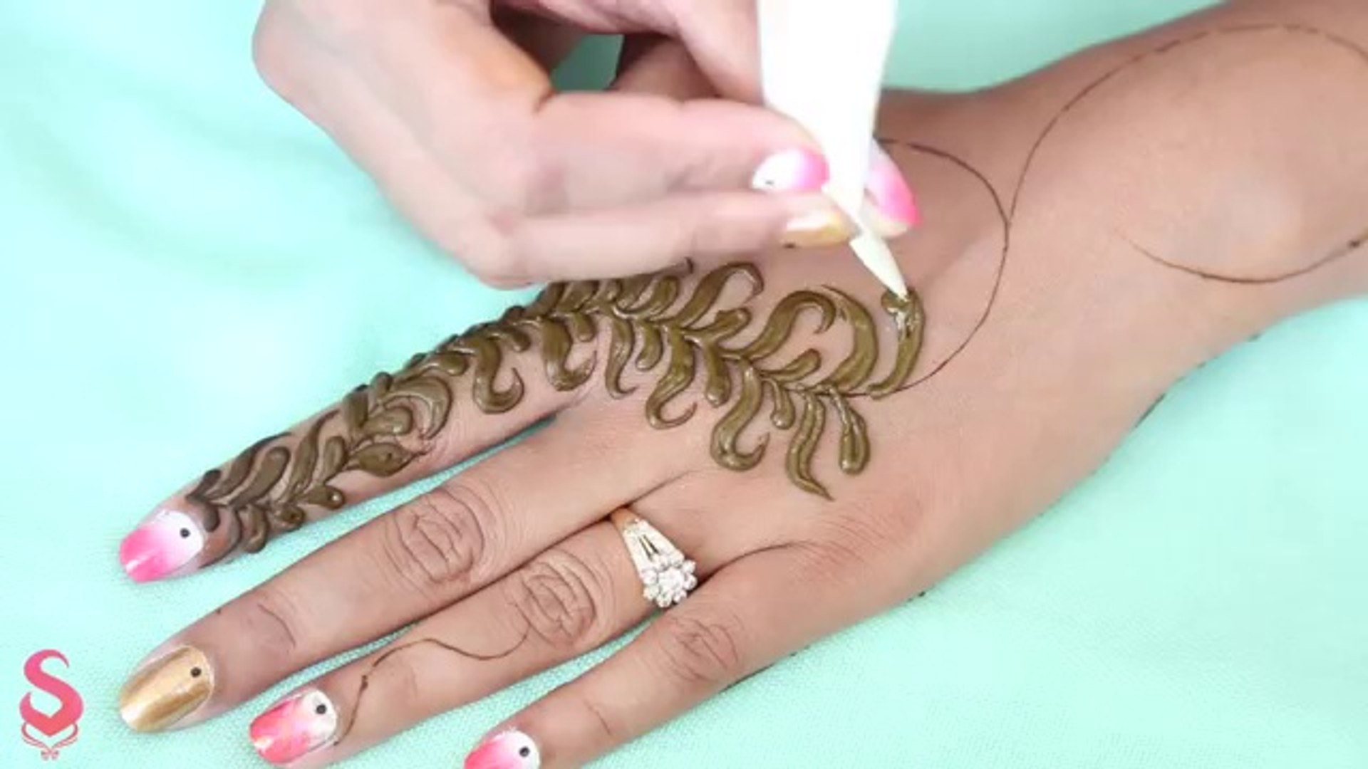 How To Make Easy Henna Mehendi Design For Beginners Step By Step