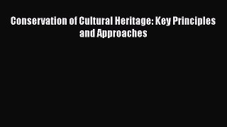 Download Conservation of Cultural Heritage: Key Principles and Approaches  Read Online