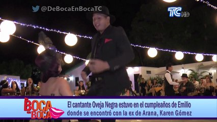 Oveja Negra estuvo en el cumpleaños de Emilio donde se encontró con la ex de Arana, Karen Gómez