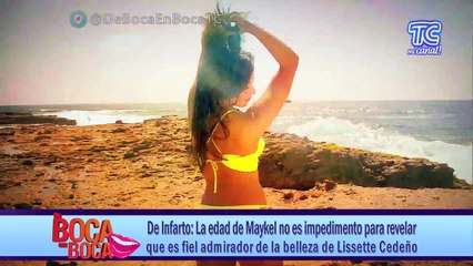 La edad de Maykel no es impedimento para revelar que es fiel admirador de la belleza de Lissette Cedeño