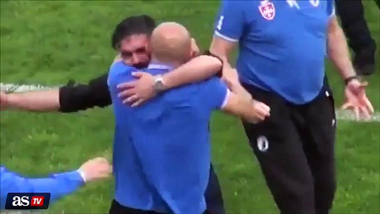 "Τρελάθηκε" με τη νίκη της ομάδας του ο Γκατούζο