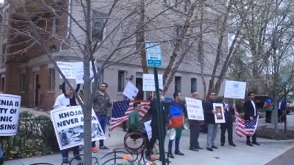 Azerbaycanlılar, Washington'da Ermenistan'ı Protesto Etti