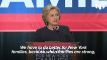 Hillary Clinton Celebrates NYC's $15/Hour Minimum Wage Legislation