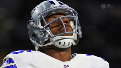 Greg Hardy denies hitting ex-girlfriend