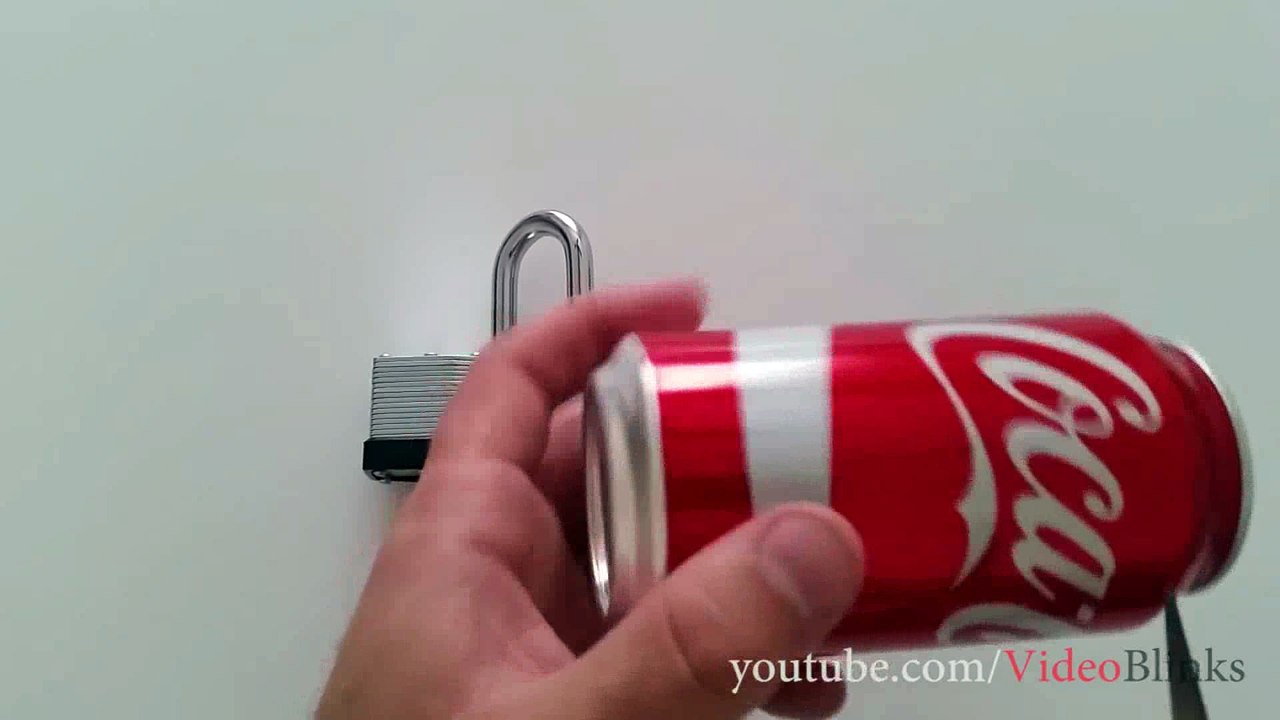 Open Lock with Soda Can