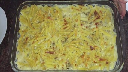 اسهل طريقة لعمل معكرونة باشميل بالفطر