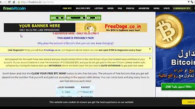 Ganhar bitcoins grátis com FreeBitcoin