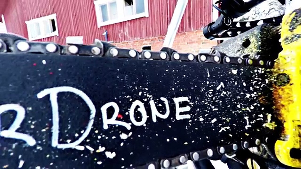 KILLERDRONE! Flying chainsaw