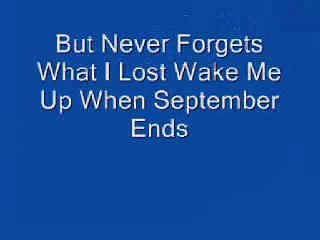 Greenday Wake Me Up When September Ends