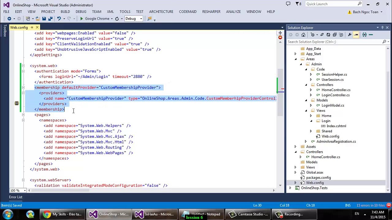 Bài 6 - Cách đăng nhập với Custom Membership Provider trong ASP.NET MVC