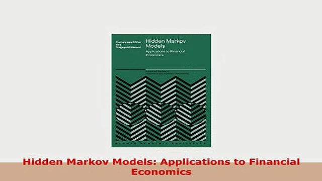 PDF Hidden Markov Models Applications to Financial Economics Ebook