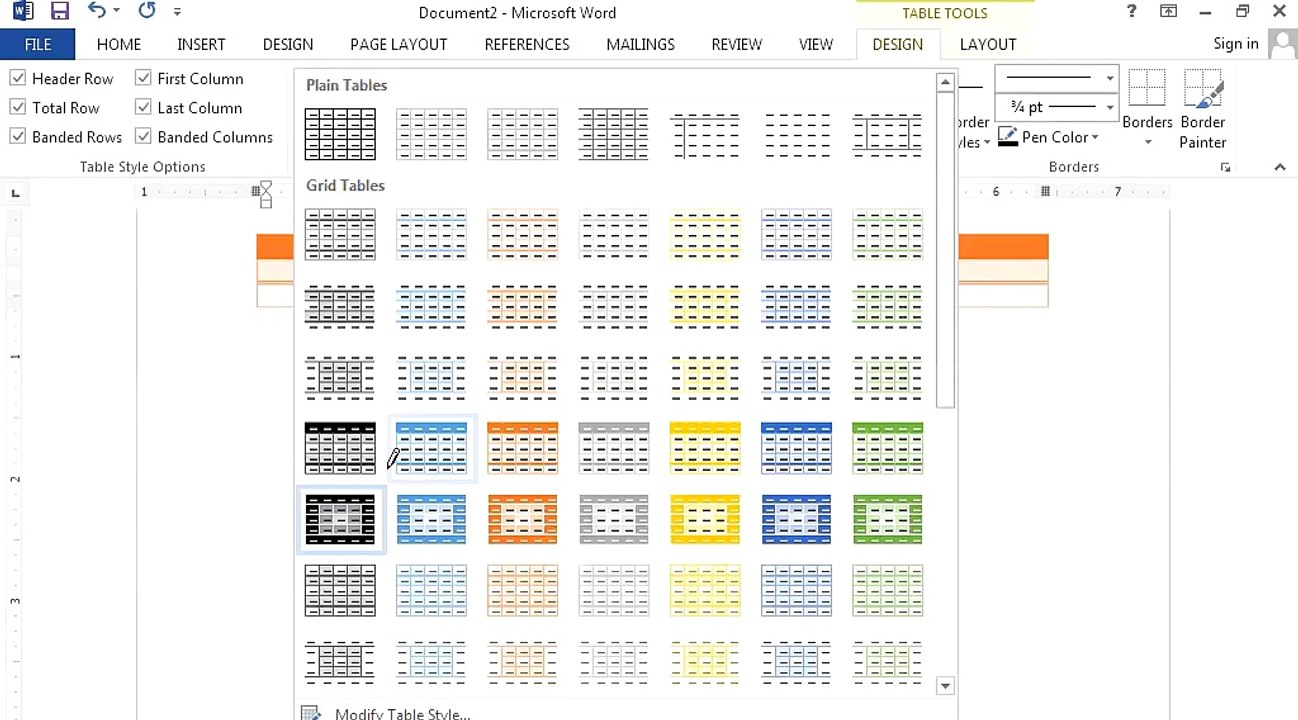 Ms Word 2013 - Lecture No 12 - Tables