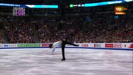 Yuzuru Hanyu (JPN). Programa corto. Boston 2016.