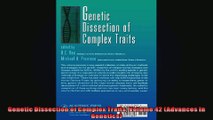 FREE DOWNLOAD   Genetic Dissection of Complex Traits Volume 42 Advances in Genetics  PDF FULL