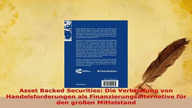 PDF Asset Backed Securities Die Verbriefung von Handelsforderungen als Free Books