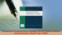Download  Analytical Perspectives Budget of the United States Government Fiscal Year 2009 Read Online