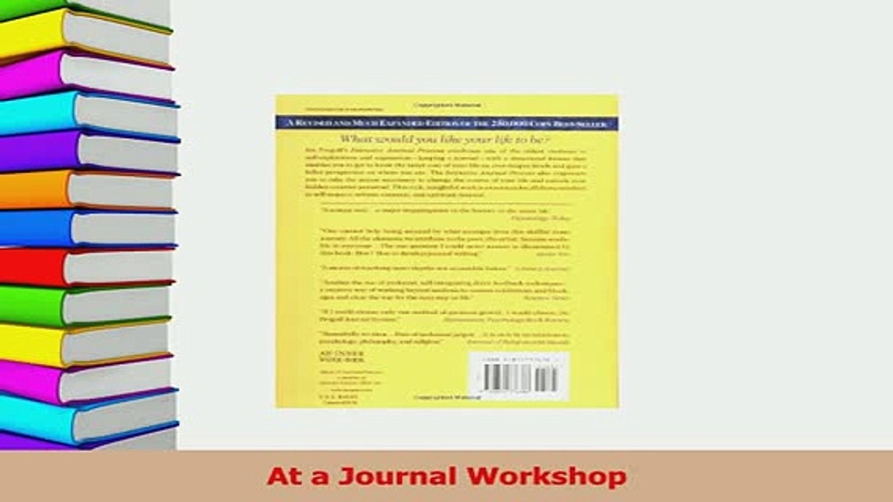PDF  At a Journal Workshop Read Full Ebook